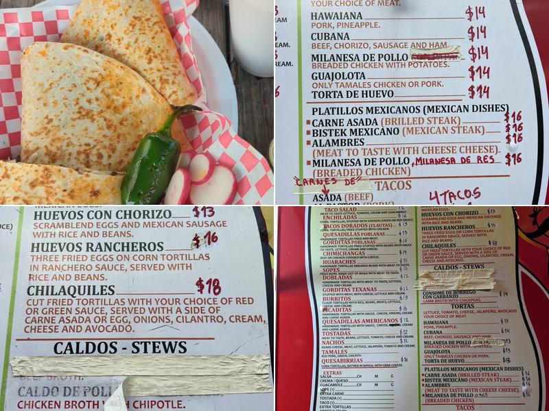 Los Ninis Menu
