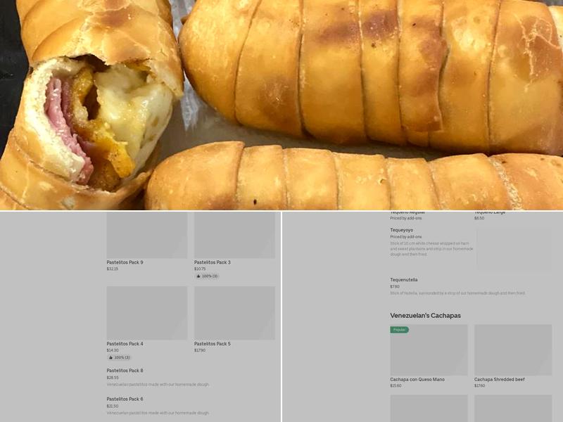 Canaima Pastelitos Menu