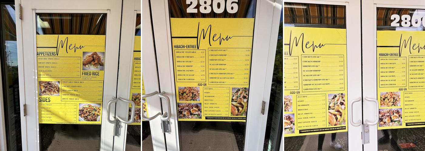 Mr. Hibachi Grove City Menu