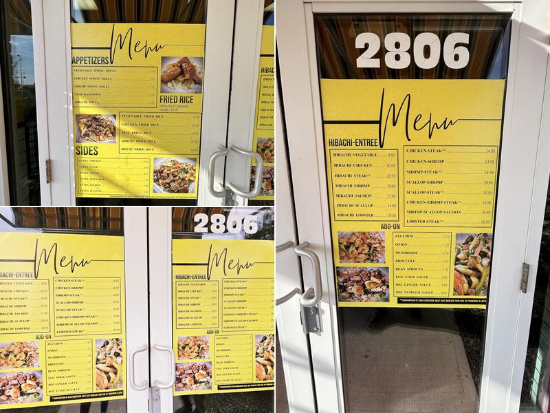 Mr. Hibachi Grove City Menu