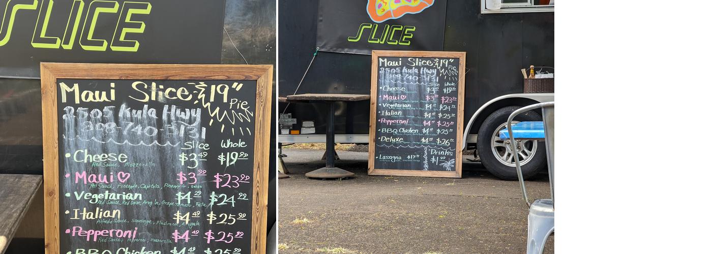 Maui Slice Menu