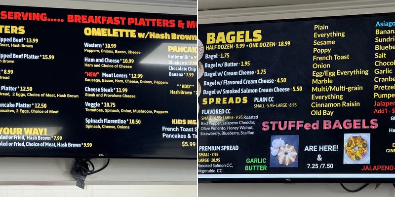 DePaola's Bagel & Brunch Menu