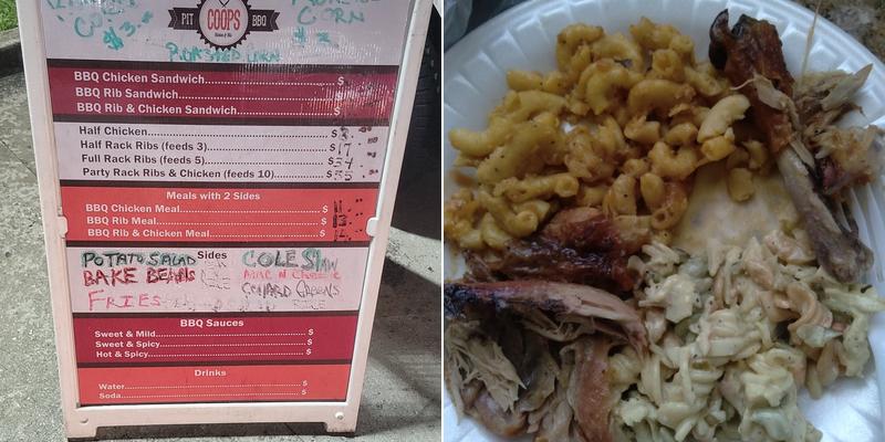 Coops Pit BBQ Menu