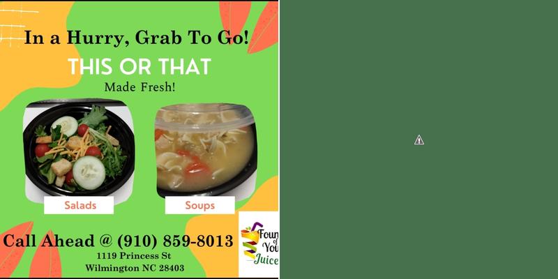 Fountain of Youth Juice Bar Menu