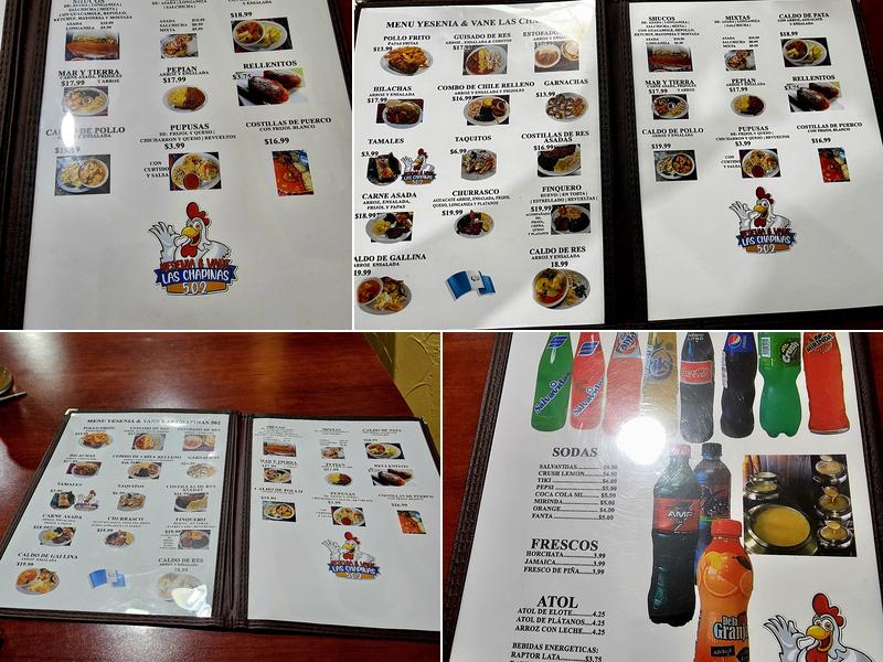 Restaurante yesenia &vane las chapinas Menu