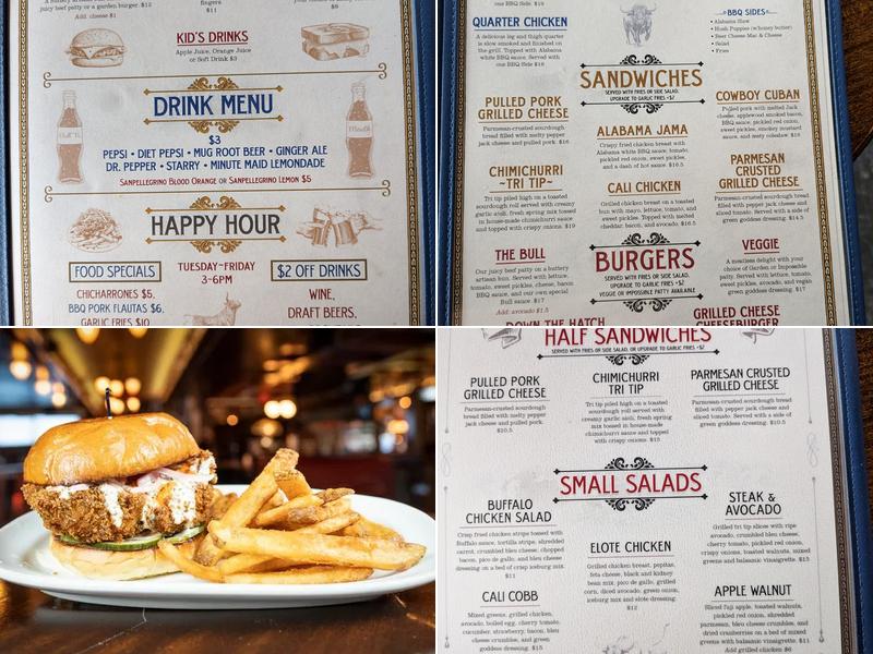 Bull 'N Mouth Menu