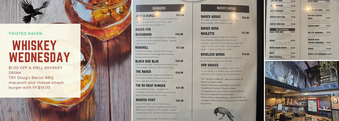 Twisted Raven Menu