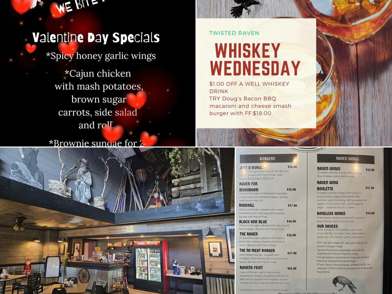Twisted Raven Menu