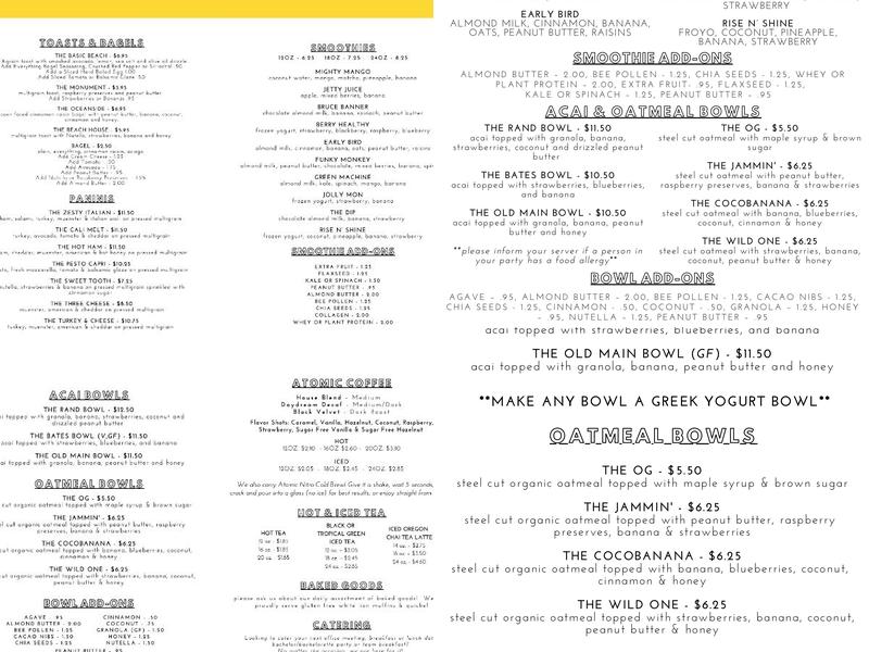 The Stand on Beach Street Menu