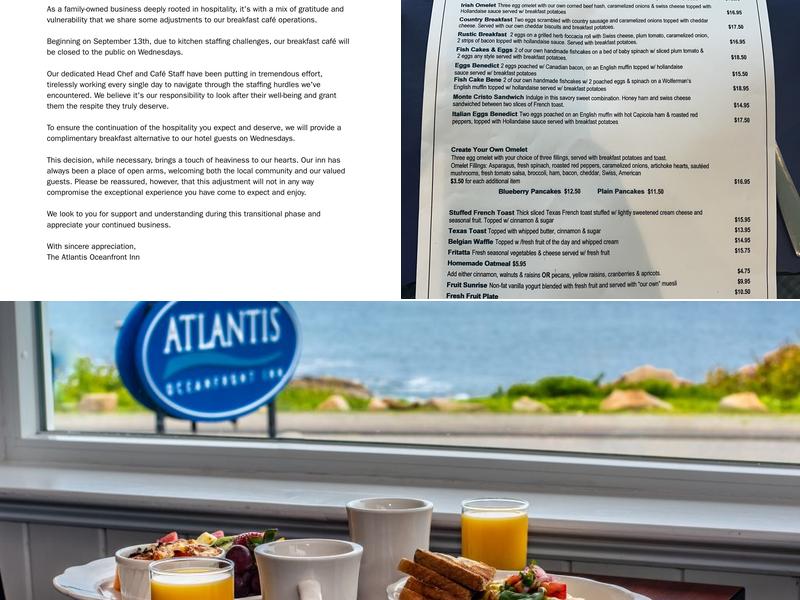 Oceanfront Breakfast Café at Atlantis Menu
