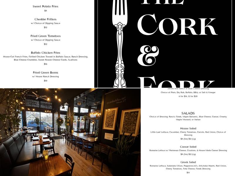 The Cork & Fork Menu