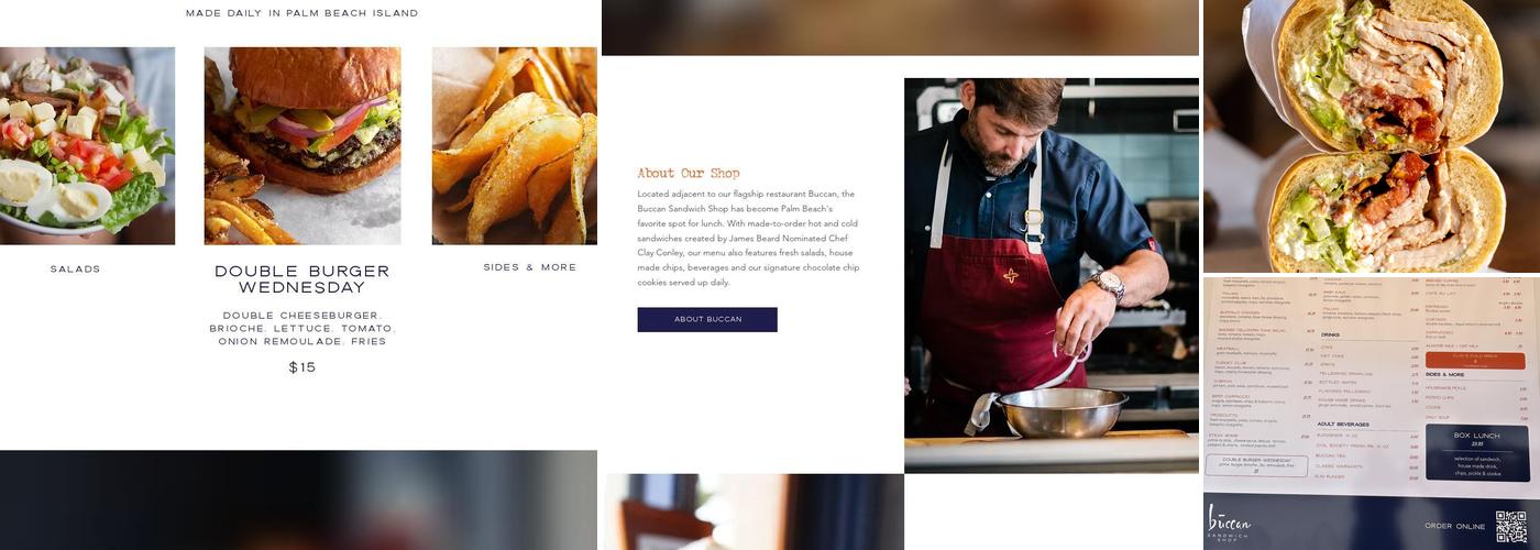 Buccan Sandwich Shop Menu