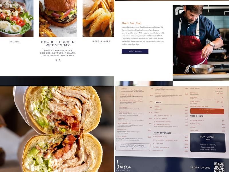 Buccan Sandwich Shop Menu