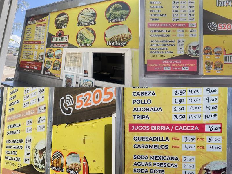 El Mezquite Taqueria Menu