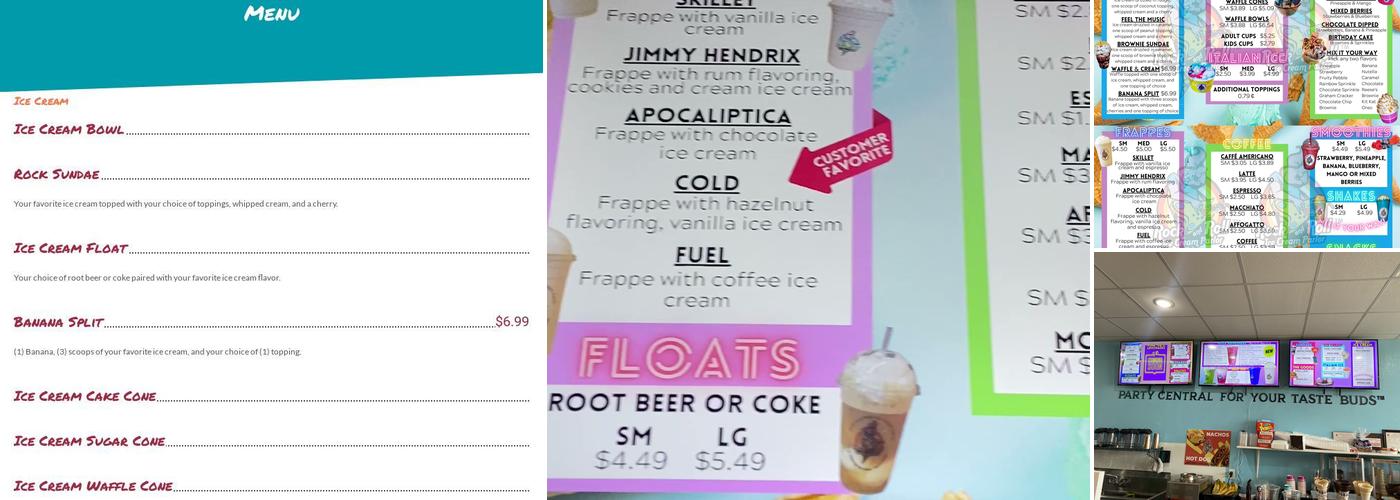 Rock And Roll Ice Cream Parlor Menu