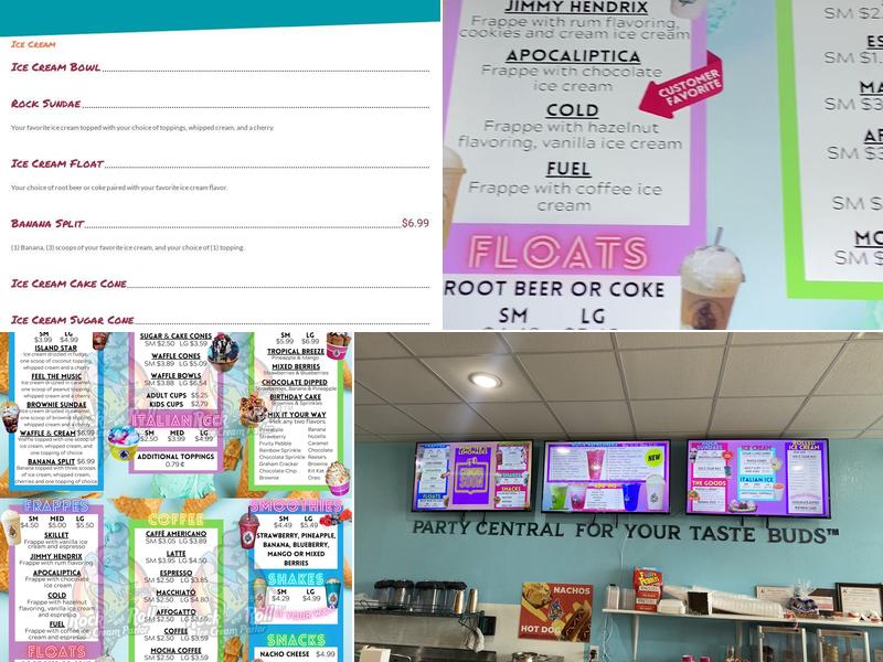 Rock And Roll Ice Cream Parlor Menu