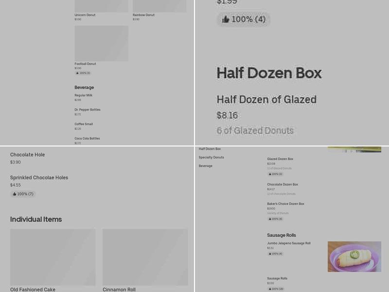 Donut Factory Menu