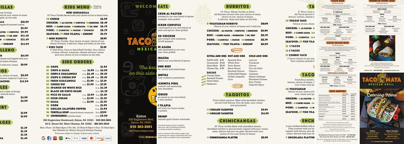 Taco Maya Mexican Grill West Chester Menu