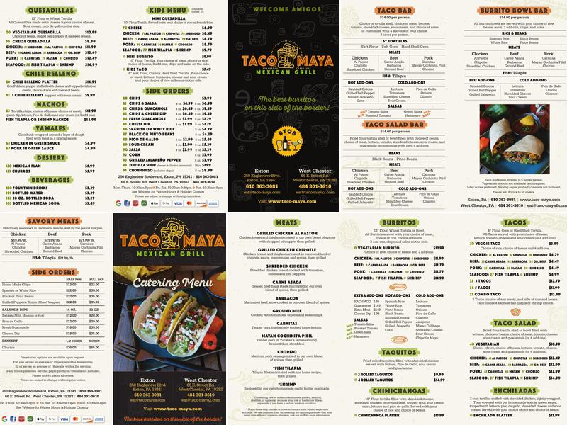 Taco Maya Mexican Grill West Chester Menu
