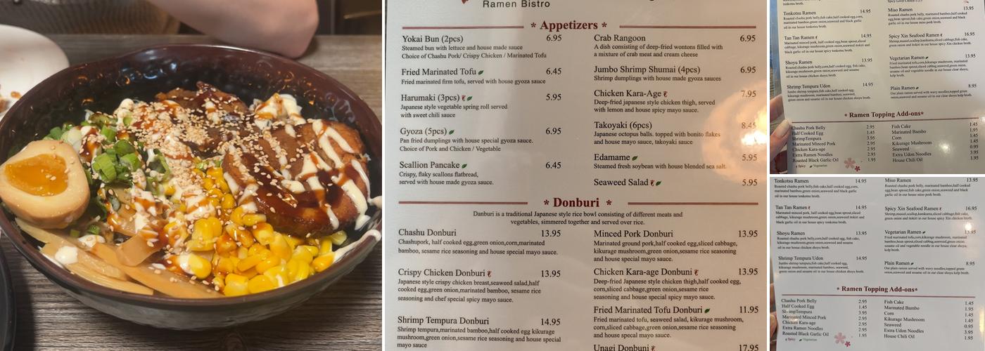 Yokai Ramen Bistro Menu