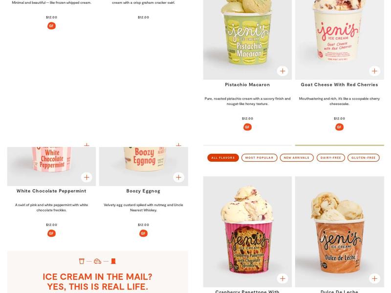 Jeni's Splendid Ice Creams Menu