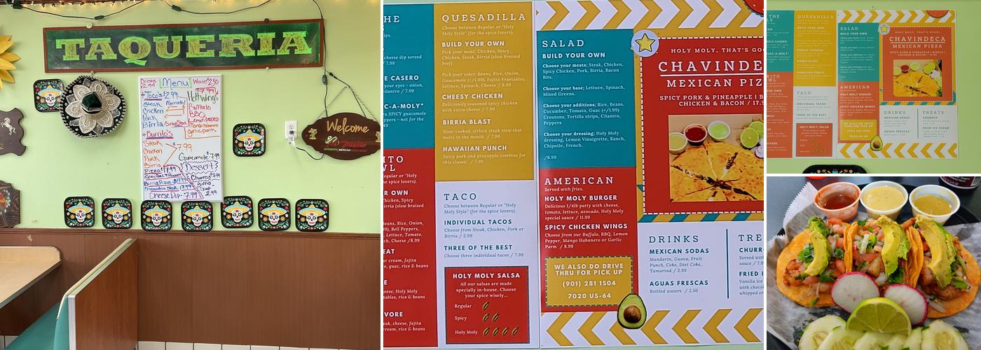 Holy Moly Menu