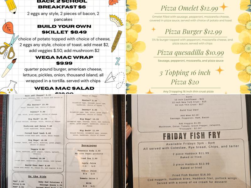 JD's Cafe Menu