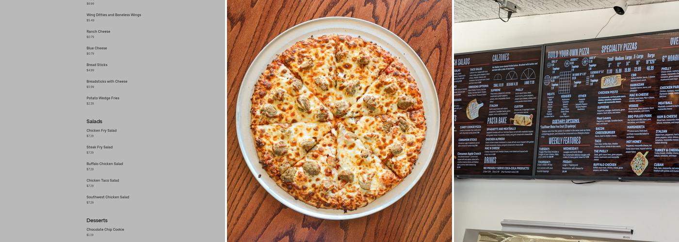 The Pizza Shoppe Menu