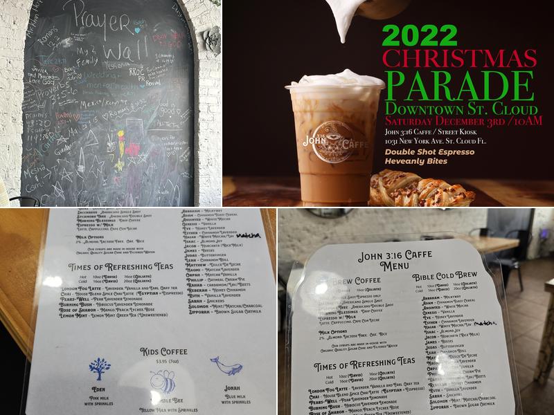 John 3:16 Caffe Menu