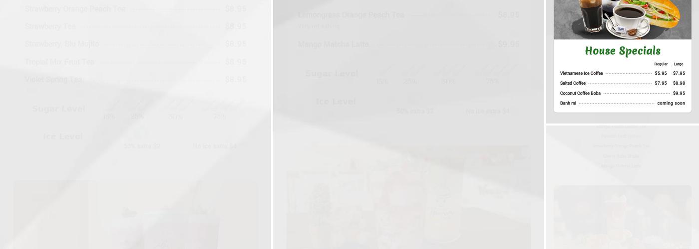 Hanava Boba Tea Menu