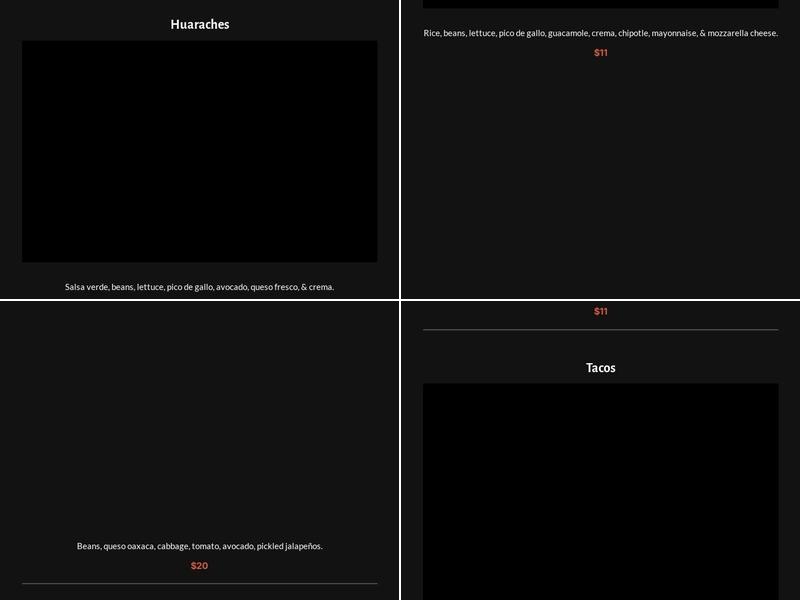 Mi Oaxaqueña Taquería Menu