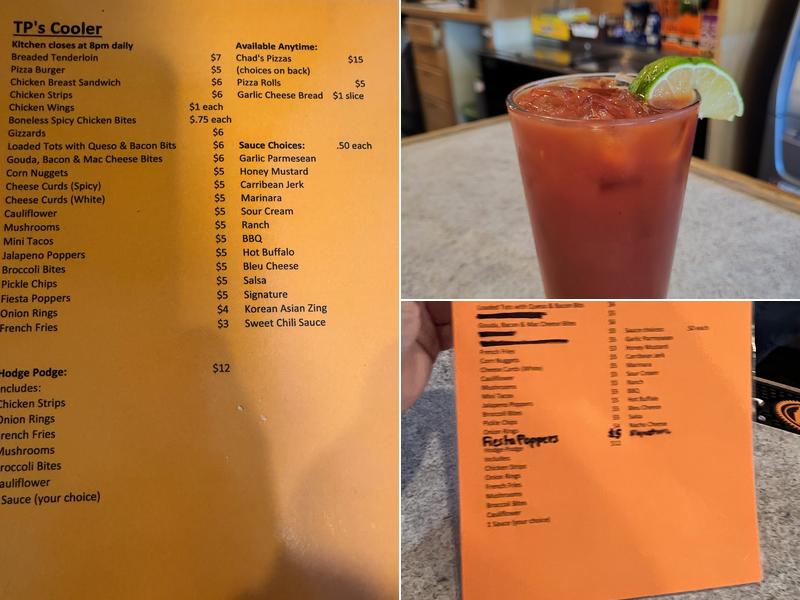 TP’s Cooler Menu