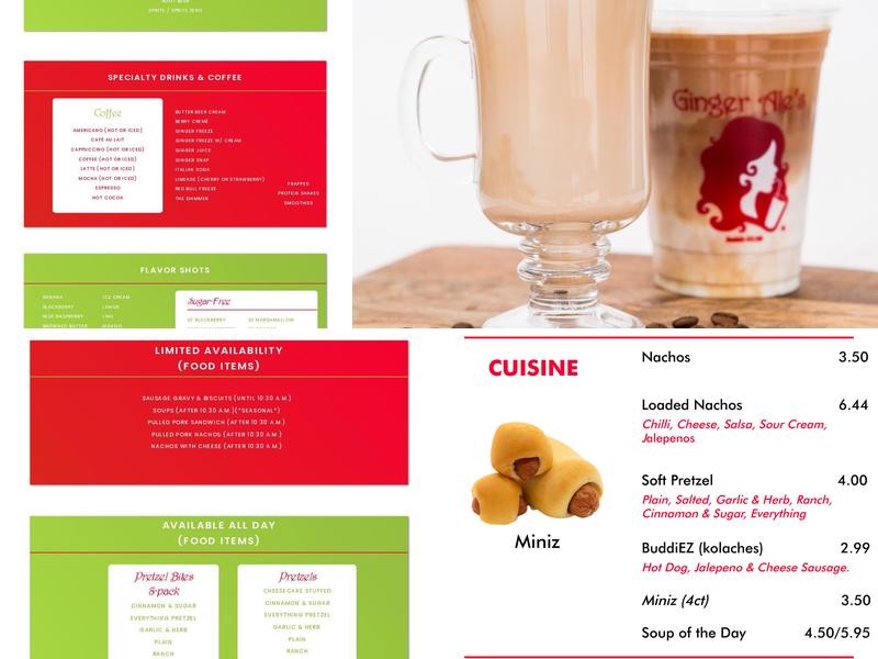 Ginger Ale's Terre Haute - South Menu