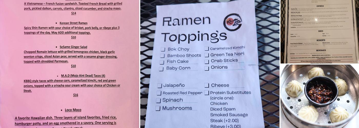 Kai Bistro Menu