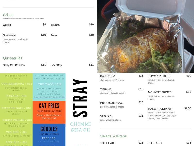 Stray Cat Chimmi Shack Menu
