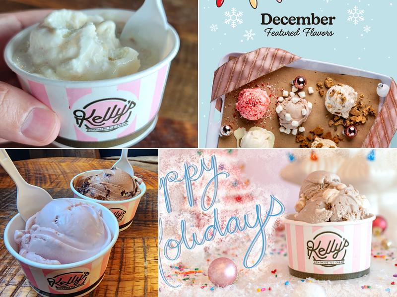 Kelly's Homemade Ice Cream Counter at Foxtail Coffee