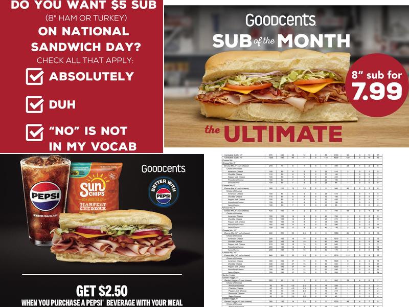 Goodcents Menu