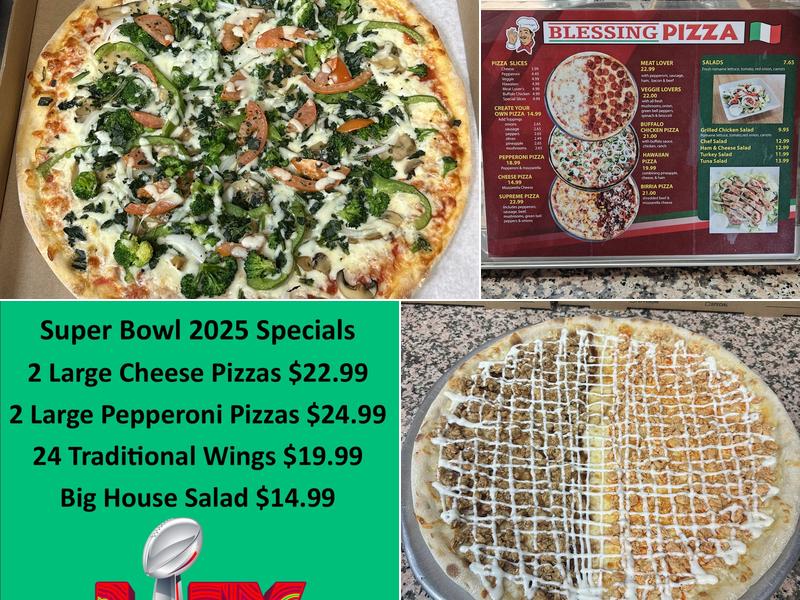 Blessing Pizza Menu