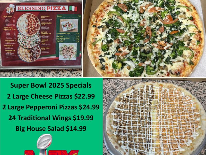 Blessing Pizza Menu