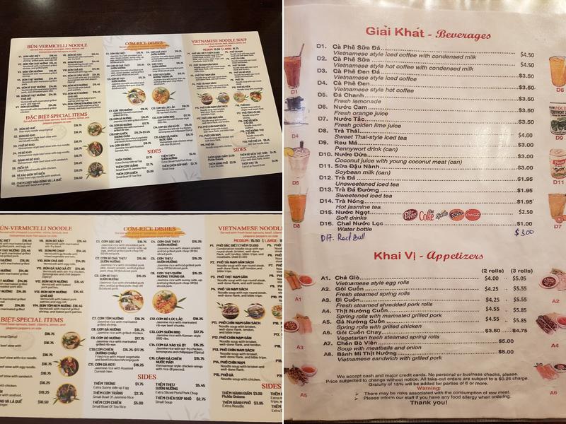 Pho Life Menu
