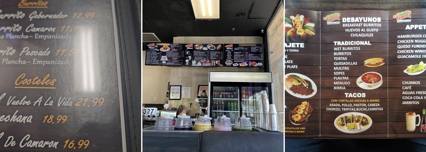 LA TAPATIA TAQUERIA Y MARISCOS Menu