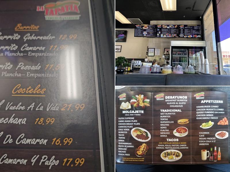 LA TAPATIA TAQUERIA Y MARISCOS Menu