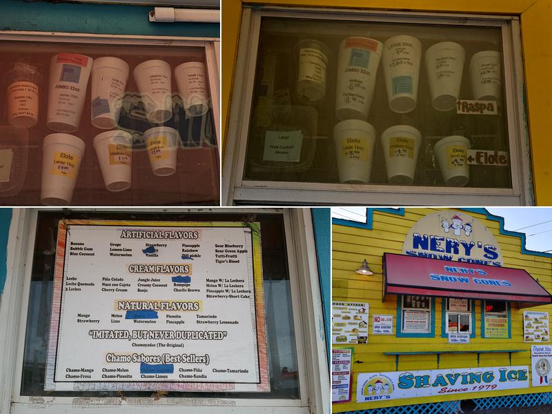 Nery's Snow Cones Menu
