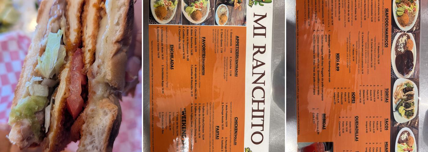 Mi Ranchito Menu