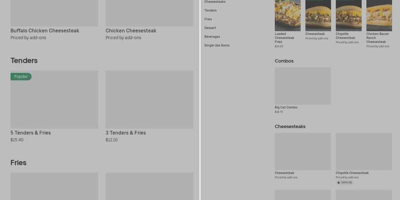 Pardon My Cheesesteak Menu