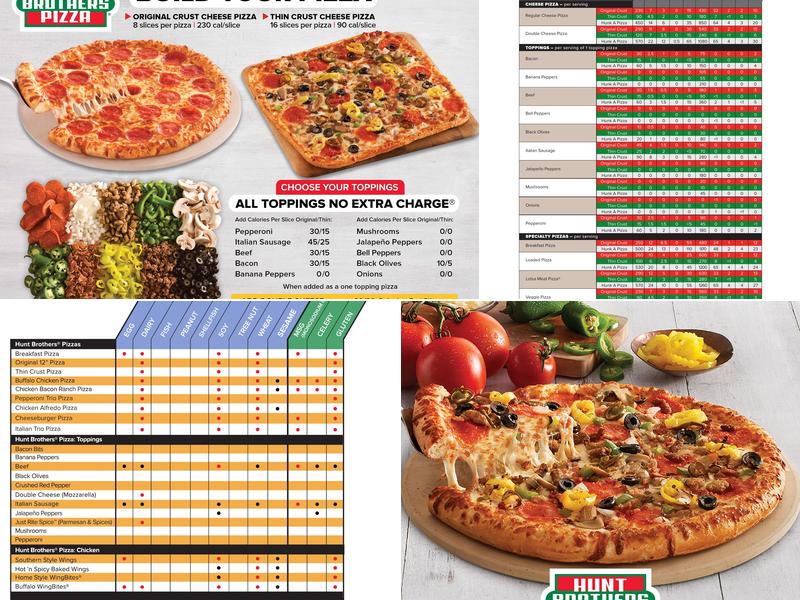 Hunt Brothers Pizza Menu
