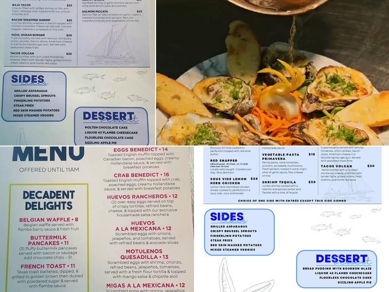 Azul Ocean Grill & Spirits Menu