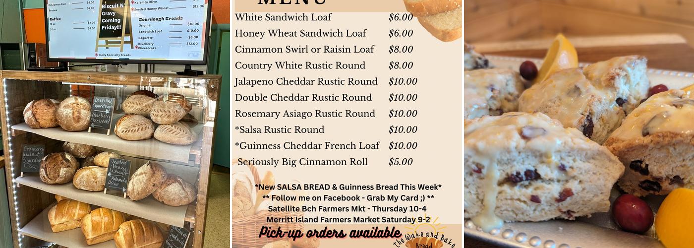 Wake and Bake Bread Company Menu