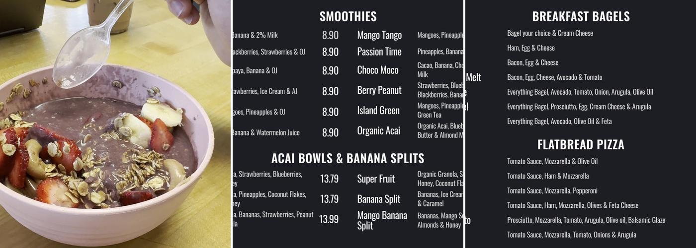 Cocomelon Blend & Brew Menu