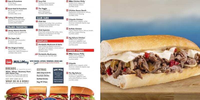 Jersey Mike's Subs Menu